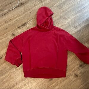 Athleta Vibrant Red Fleece Hoodie